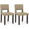 Costway Wooden Dining Chair Set of 2/4 with Acacia Wood Frame Padded Seat & Back Home Beige